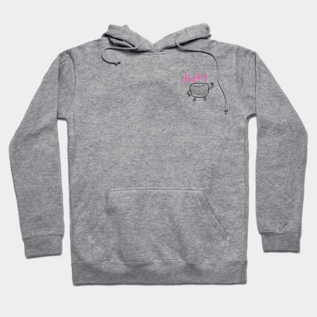 Risky Biscuit (black & pink) Hoodie by Go Help Yourself Podcast